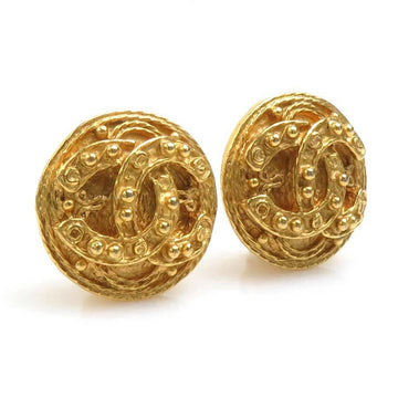 Cc Logo Clip-On Earrings Gold-Tone Metal