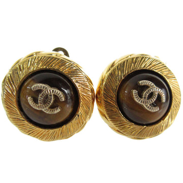 Cc Logo Clip-On Earrings Gold-Tone Metal