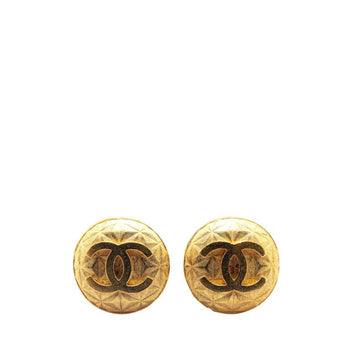 Cc Logo Clip-On Earrings Metal Gold-Tone