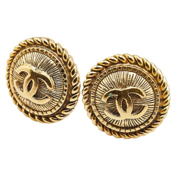 Cc Logo Clip-On Earrings Metal Gold-Tone
