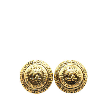 Cc Logo Clip-On Earrings Metal Gold-Tone