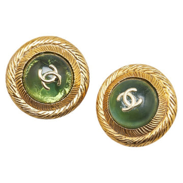 Cc Logo Round Clip-On Earrings Metal