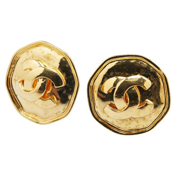 Cc Logo Clip-On Earrings Metal Gold-Tone