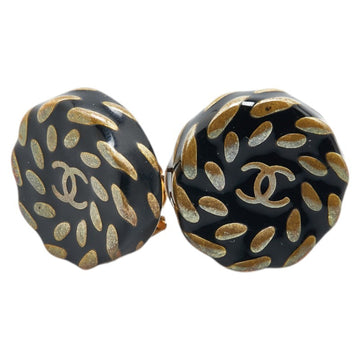 Cc Logo Round Clip-On Earrings Gold-Tone