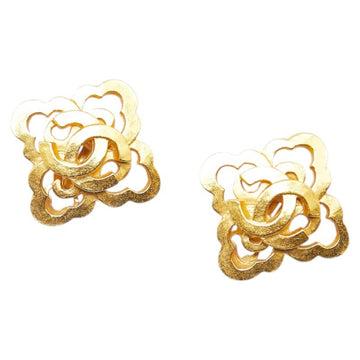 Cc Logo Clip-On Earrings Metal Gold-Tone