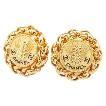 Cc Logo Round Clip-On Earrings Metal