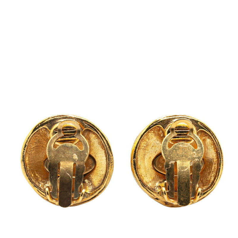 Cc Logo Clip-On Earrings Metal Gold-Tone