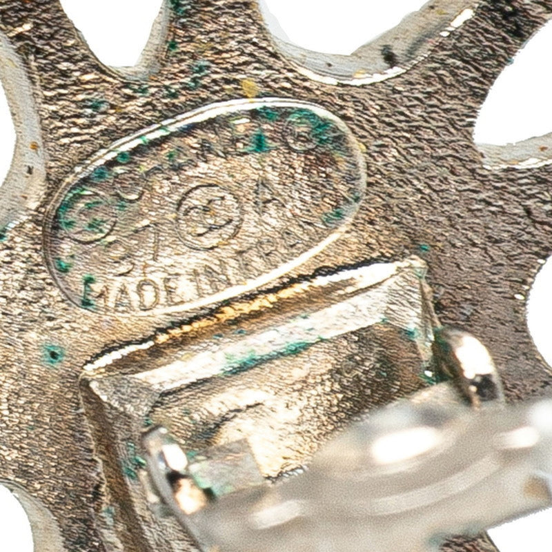 Cc Logo Clip-On Earrings Silver-Tone