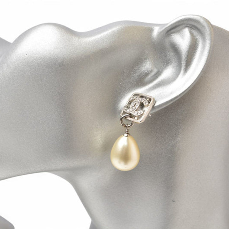 Cc Logo Earrings Sterling Silver Silver-