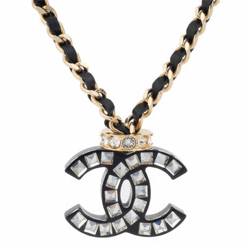 Choker Necklace Leather Black With