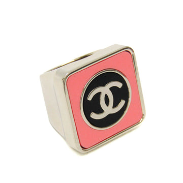 Cc Logo Ring Silver-Tone Metal