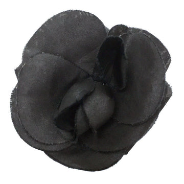 Corsage Brooch Leather Black