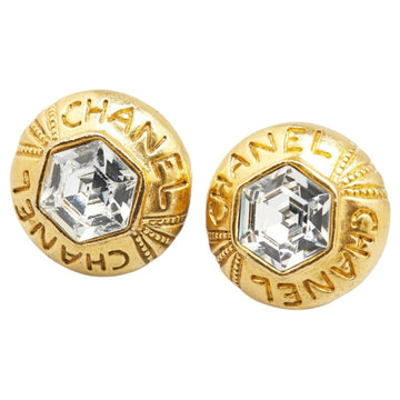 Cc Logo Clip-On Earrings Metal Gold-Tone