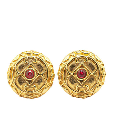 Chanel Vintage Earrings Gold-Tone Metal