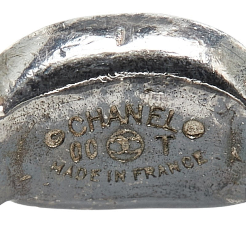 Cc Logo Ring Silver-Tone Metal