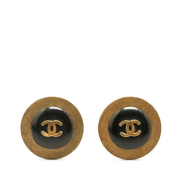 Cc Logo Clip-On Earrings Metal Gold-Tone