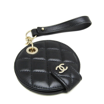 Matelasse Charm Leather Black Handbag