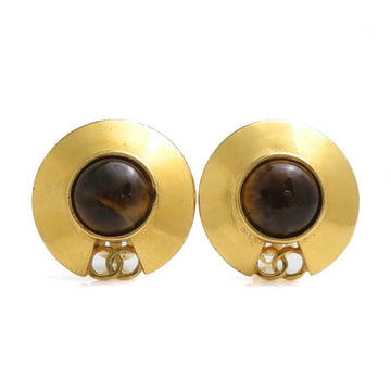 Cc Logo Clip-On Earrings Gold-Tone Metal