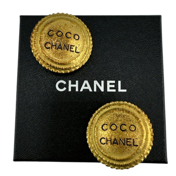 Chanel Vintage Earrings Gold-Tone Metal
