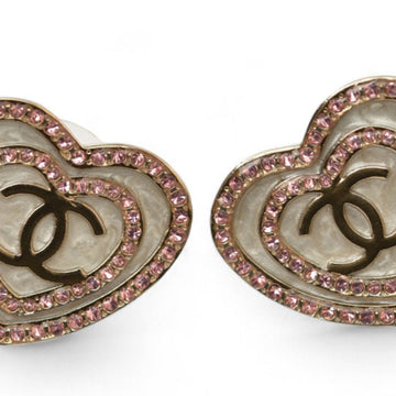 Chanel Earrings Rhinestone Gold-Tone