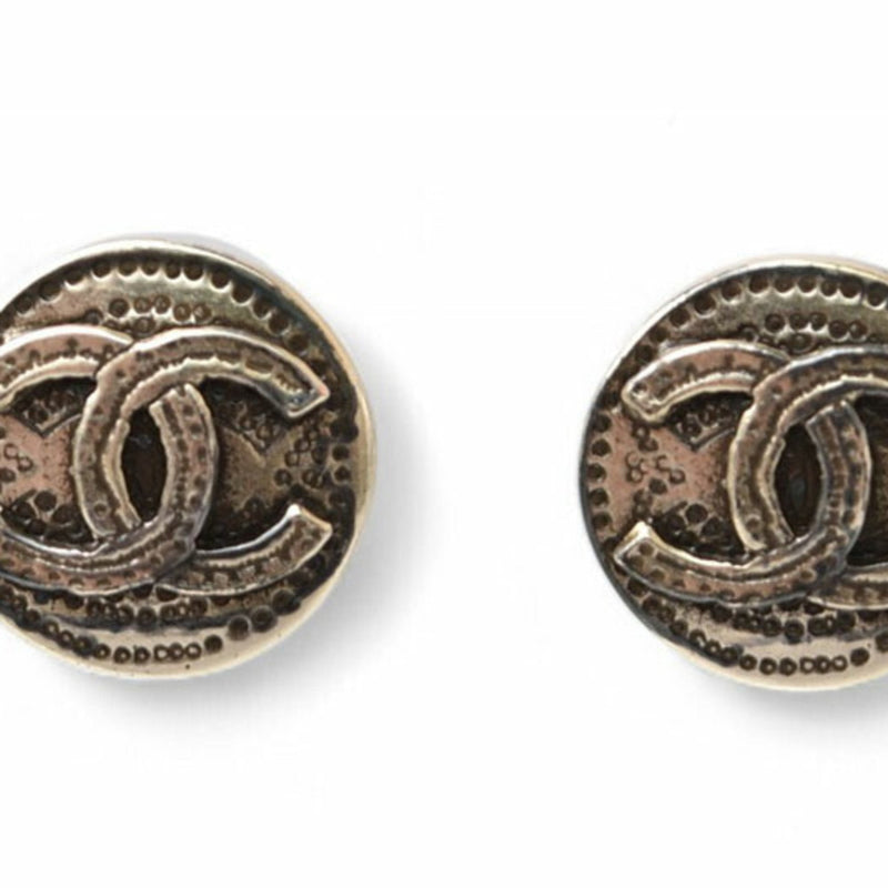 Cc Logo Circle Earrings Sterling Silver