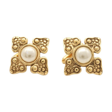 Faux Pearl Cufflinks Metal Bracelet