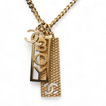 Chanel Boy Pendant Necklace Metal With