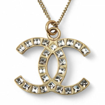 Chanel Cc Logo Pendant Necklace Metal