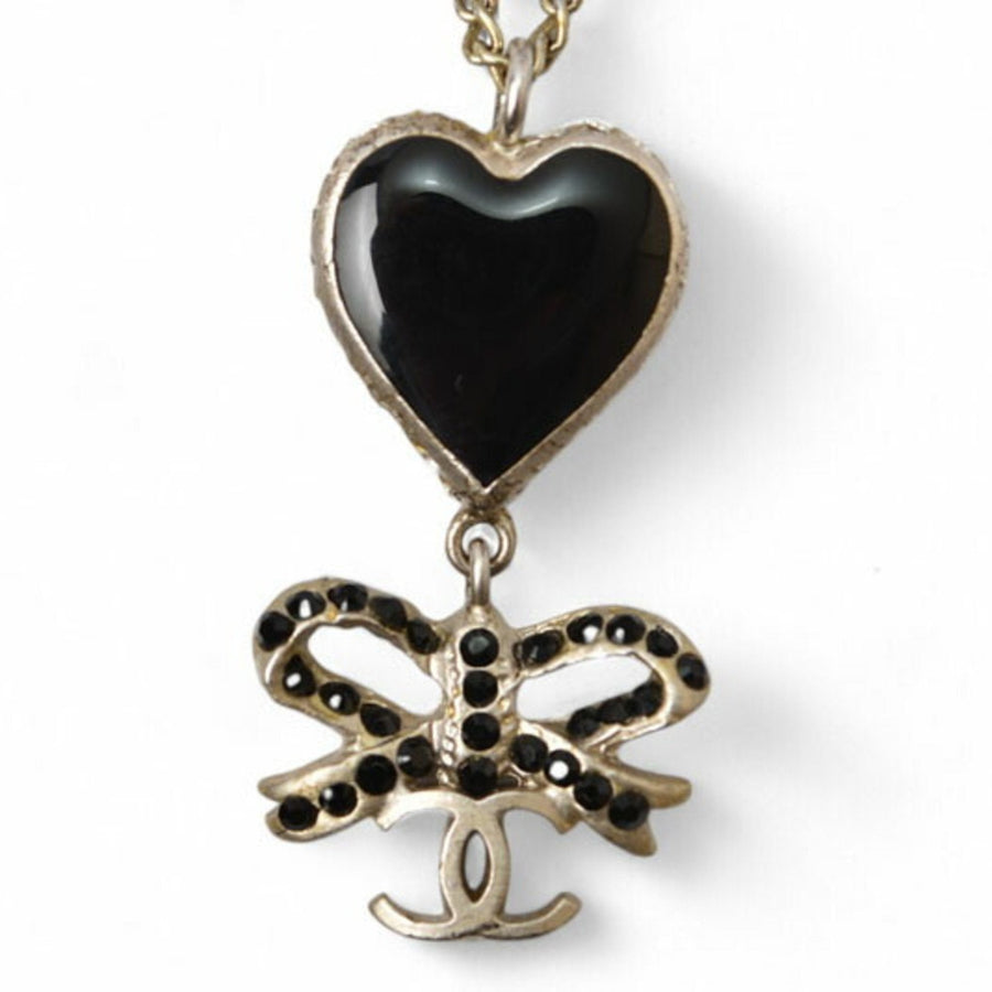 Chanel Heart Pendant Necklace Metal