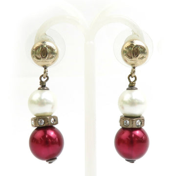 Chanel Cc Logo Earrings Gold-Tone Metal