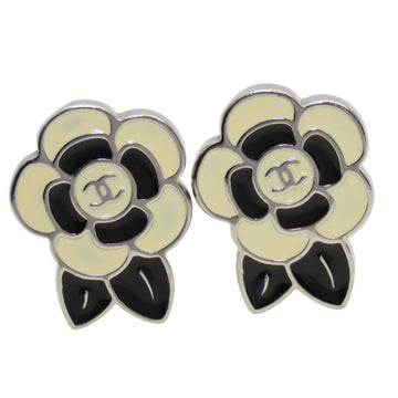 Cc Logo Clip-On Earrings Silver-Tone
