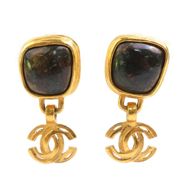 Chanel Cc Logo Clip-On Earrings Gold-