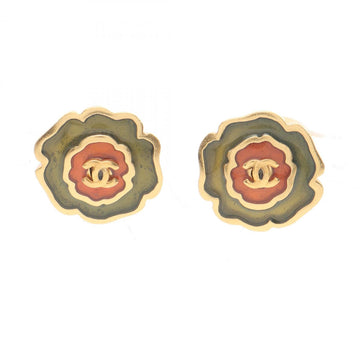 Cc Logo Earrings Metal Gold-Tone