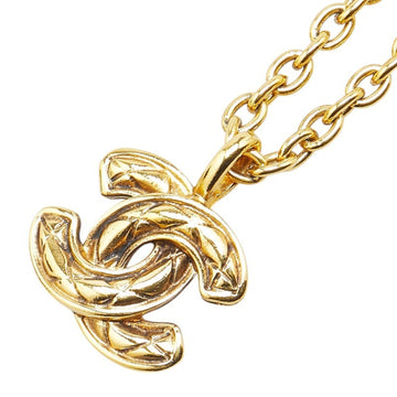 Cc Logo Pendant Necklace Metal