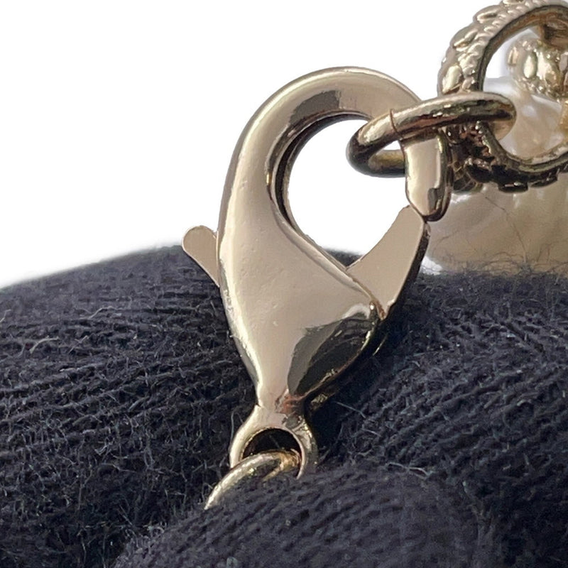 Cc Logo Pendant Necklace Gold-Tone Metal