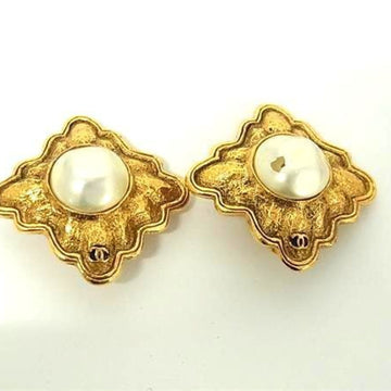 Cc Logo Clip-On Earrings Gold-Tone Metal