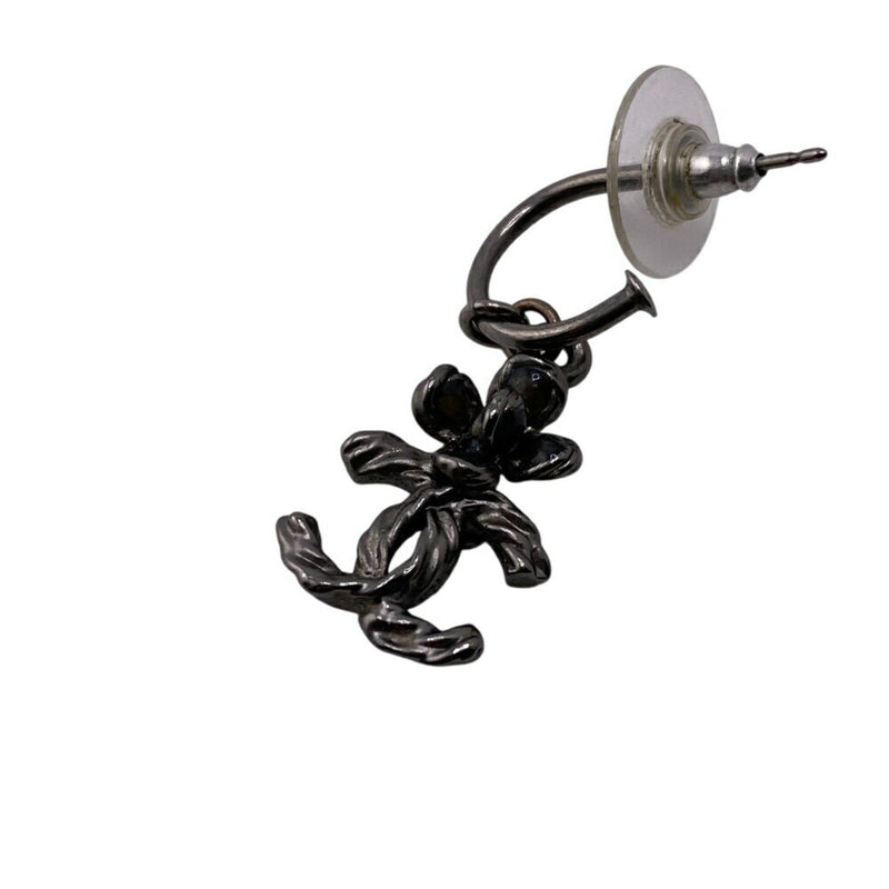 Cc Logo Flower Single Earring Sterling