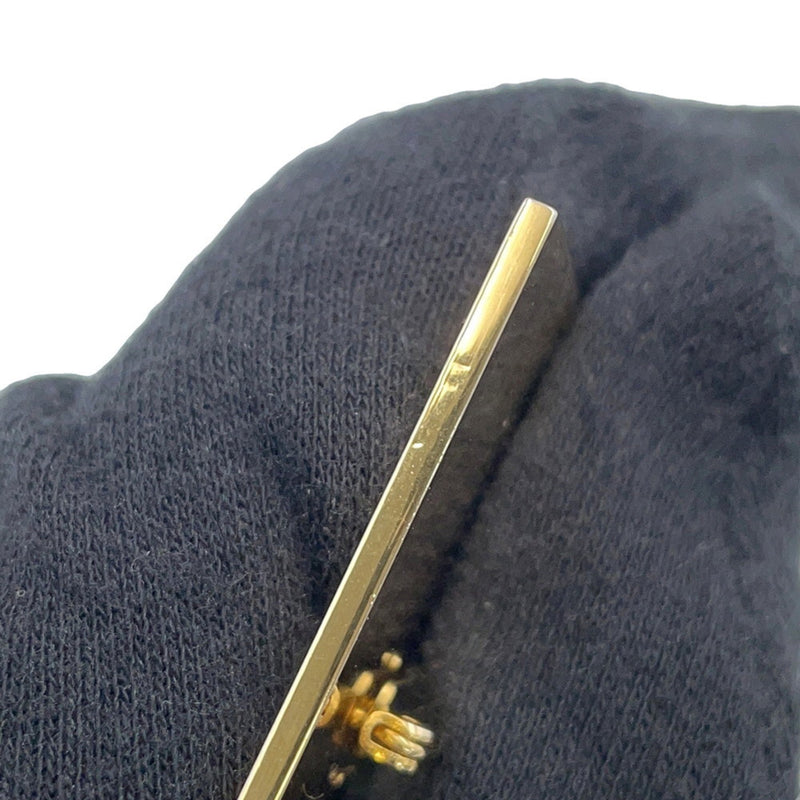 Cc Logo Brooch Gold-Tone Metal