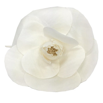 Chanel Camellia Brooch White