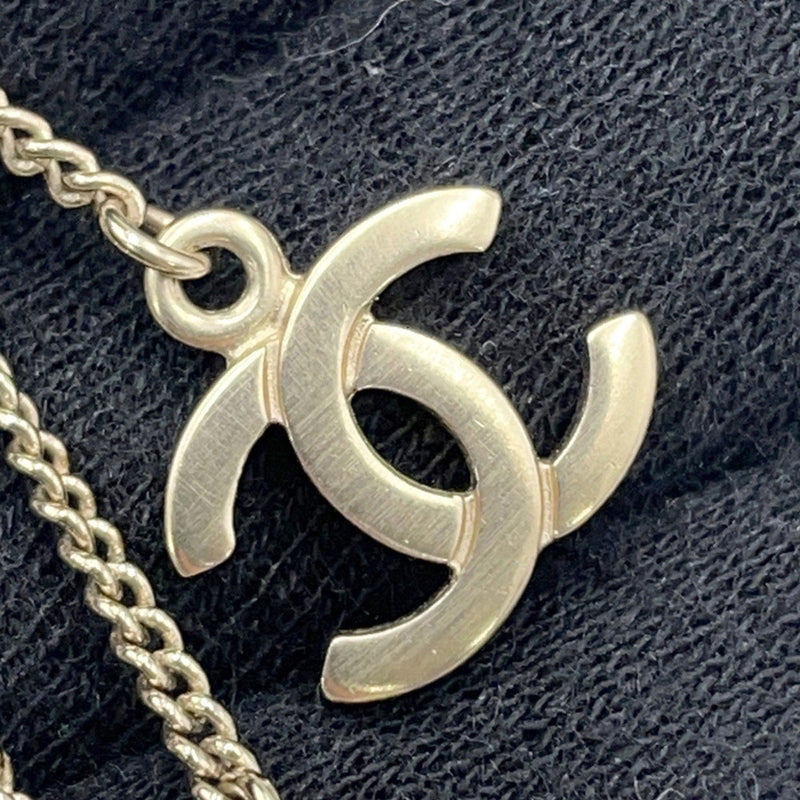 Cc Logo Heart Earrings Gold-Tone Metal