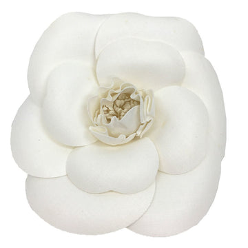 Chanel Camellia Corsage Brooch White