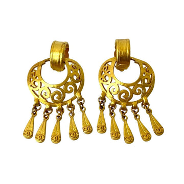 Cc Logo Clip-On Earrings Metal Gold-Tone