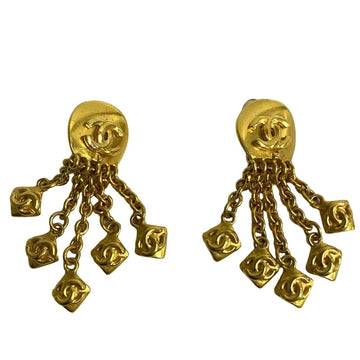 Cc Logo Clip-On Earrings Metal Gold-Tone