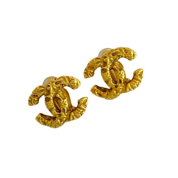 Cc Logo Clip-On Earrings Metal Gold-Tone