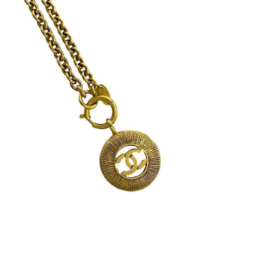 Cc Logo Pendant Necklace Metal
