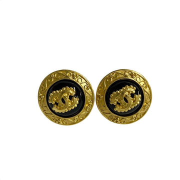 Cc Logo Clip-On Earrings Metal Gold-Tone