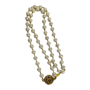 Cc Logo Pendant Necklace Metal