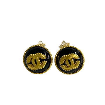 Cc Logo Clip-On Earrings Metal Gold-Tone