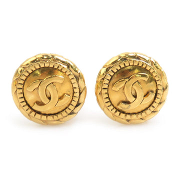 Cc Logo Clip-On Earrings Gold-Tone Metal