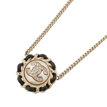 Cc Logo Pendant Necklace Metal
